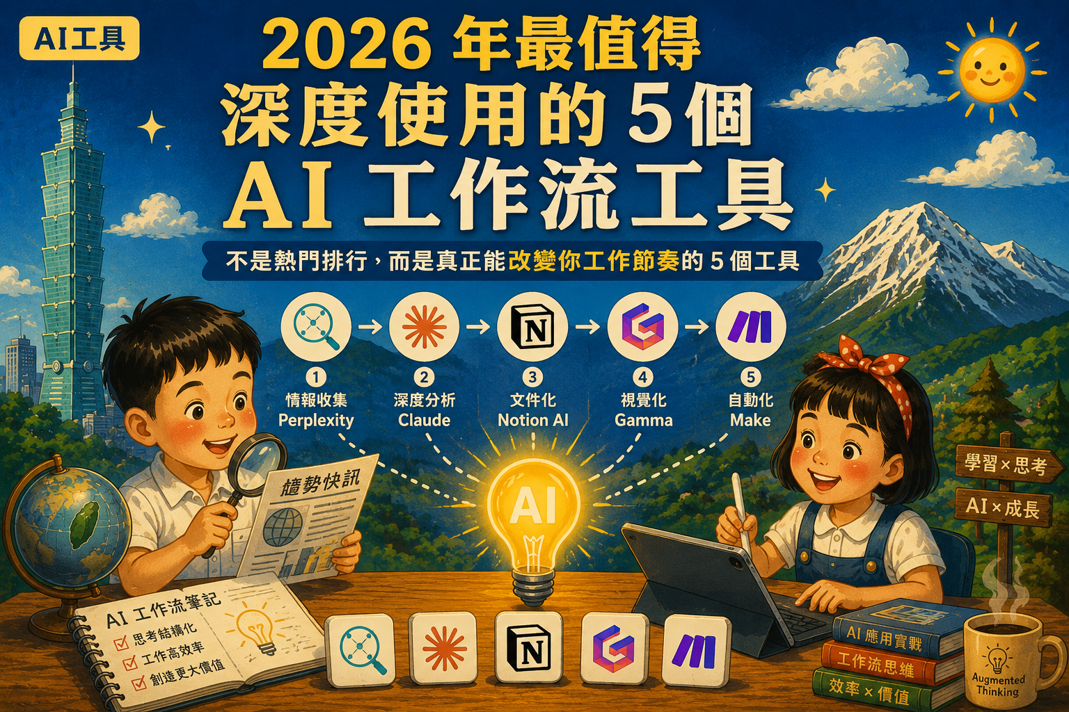 2026 年最值得深度使用的 5 個 AI 工作流工具