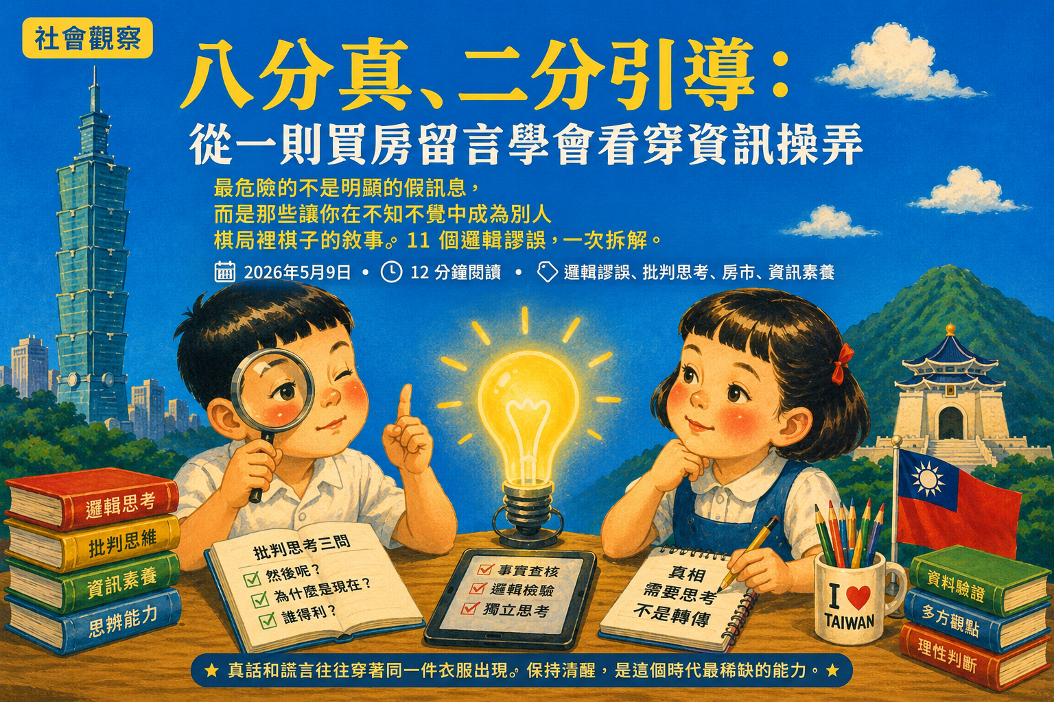 八分真、二分引導：從一則買房留言學會看穿資訊操弄